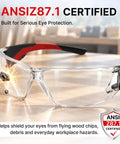 Thirty Pack Clear Safety Glasses For Men Bulk Hustle Ready Wrap Around Fit keeps sight crystal clean suitable for active job sites.