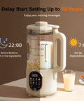 50 Oz Nut Milk Maker With 10 In 1 Functions And 20 Blades For Almond Cashew Coconut Oat Milk Plant Based Bevs Plus Chowder Juice Soy Milk Delay Start Boil Water Keep Warm And Auto Clean in kitchen setting