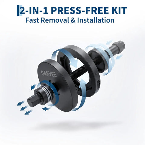 Top Notch 85Mm Front Hub Bearing Removal And Installation Kit Featuring Tough Steel Puller Clamps, 2-in-1 press-free design.