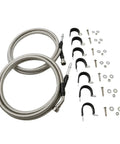 Professional Heavy Duty Flexible Stainless Steel Braided Fuel Line Fits Gmc Sierra 1500 Classic And Chevy Silverado 2004 To 2007 Knuckle Buster Replacement Hose kit with clips and mounting hardware.
