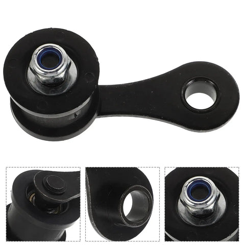 Swetrace Heavy Duty Chain Tensioner Pulley Kit Makes Your 50-250cc Bike Smoother, Prevents Chain Slap And Keeps You Safe On The Dirt Or Track For Any Off Road Ride. Black metal chain tensioner pulley with mounting arm, close-up