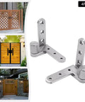 Badass Heavy Duty Pivot Door Hinges Rock Solid 360 Degree Smooth Swinging Stainless Steel Surface Mount No Wiggle Grip For Interior Doors Pack Of Four Pieces displayed with stainless steel design.