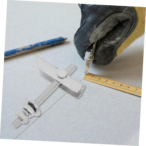 12 Pack Steel Toggle Bolts And Wing Nut Drywall Anchors Kit for heavy items on hollow walls shown with gloves and ruler on drywall