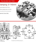 Heavy Duty Rock Solid Self Centering Vise With Tight Jaw Grip For Snappy Clamping On Any Workbench Rugged Frame Durable precision fixture design and dimensions.