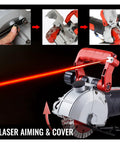 Heavy Duty Electric Wall Chaser Concrete Slotter With Adjustable Depth And Width 125 Mm Blade showing laser aiming feature and blade detail.