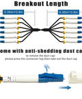 Heavy Duty Tank Built LC To LC Outdoor Armored Single Mode Fiber Optic Patch Cable With TPU Jacket connectors showing breakout lengths.