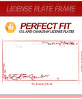 Totally Custom Cherry Blossom License Plate Frame in Stainless Steel With Floral Design for Car Decor Front or Rear Mount