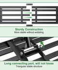 Close-up of 72-Inch Lawn Leveling Rake With Stainless Steel Handle, showing sturdy construction and triangular stable structure.