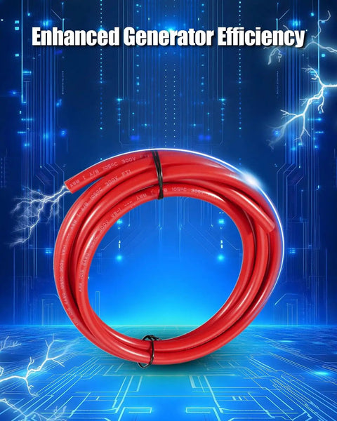 Heavy Duty 3G Alternator Upgrade Wiring Cable Featuring Zero Drama Stator Swap Setup For 1985 Through 2004 Ford F150 Pickup coils in red.
