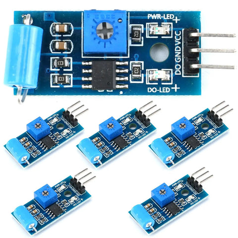 Six Pack SW 420 Vibration Sensor Module For Arduino Alarm System Projects With Digital Output Easy To Use Motion Detection, top view