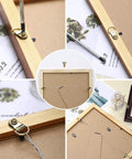 Picture Hanging Kit 220 Pieces Gold Hardware Set With Assorted Hooks Nails Sawtooth Hangers D Rings Steel Wire in use