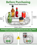 Clear Rectangular Lazy Susan For Refrigerator Smooth As Butter Turntable Organizer 13x8.5in with condiments and jars.