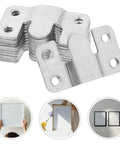 Six Pair Heavy Duty Picture Frame Hangers Stainless Steel Mirror Wall Mount Brackets interlocking clips stacked for wall decor