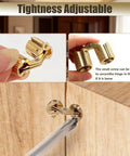 Adjustable installation of Hidden 8mm Brass Barrel Hinges Set With Drill Bit For Jewelry Boxes And Ring Boxes Tiny Keepsake Boxes And Dope DIY Projects Concealed 0 To 180 Degree Opening Gold Finish Easy Install