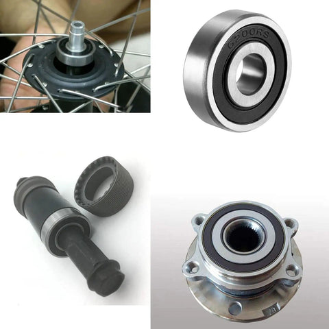 Heavy Duty 6200 RS Deep Groove Ball Bearings 10mm X 30mm X 9mm Double Rubber Sealed Chrome Steel 2 Pack on motor parts