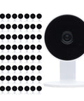 Rock Solid 1080P HD Indoor Security Camera 40 Pack Including Slick White Housing. Front view of single camera with multiple units in background.
