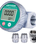 Inline Digital Water And Fuel Flow Meter Kit Built Tough And Beefed Up With Three Quarter Inch Connection, three connectors shown.