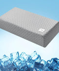Premium Cooling Cube Pillow For Side Sleepers With Neck Pain Relief Adaptive Memory Foam Adjustable Support Cool Touch Cover against ice cubes.
