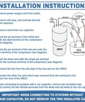 Installation instructions for Universal Hard Start Kit For Refrigerators And Freezers With Heavy Duty Capacitor plus connectors.