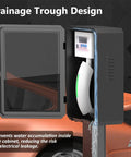Lockable EV Charger Wall Mount Case Premium Heavy Duty Steel Outdoor Shield With Combo Key Lock and Slick Bottom Cable Routing For Solid Daily Driver Vehicles with drainage trough design.
