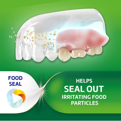 Illustration of Original Denture Adhesive Cream With Strong All Day Hold No Slip Grip Food Seal And Comfort Zinc Free Mint Flavor