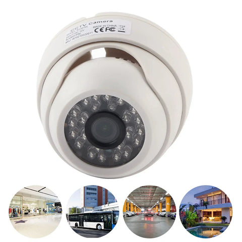 Rock Solid 1080P Hd Dome Security Camera With Hella Crisp Infrared Night Vision And 3.6Mm Lens For Outdoor Use, white dome camera with infrared lights.