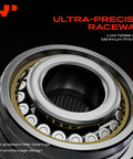 Front Wheel Bearing And Hub Assembly With Abs Sensor For Ford Expedition And Lincoln Navigator Six Lug Four Wheel Drive close-up of roller bearings.
