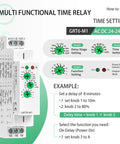 Go-To Programmable Time Relay Delay On Off 10A Industrial Timer For AC DC 24-240V knob controls and settings