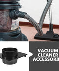 Milisten 100mm Black Plastic Vacuum Blast Gate Sliding Valve Dust Collector Accessory connected to vacuum cleaner.