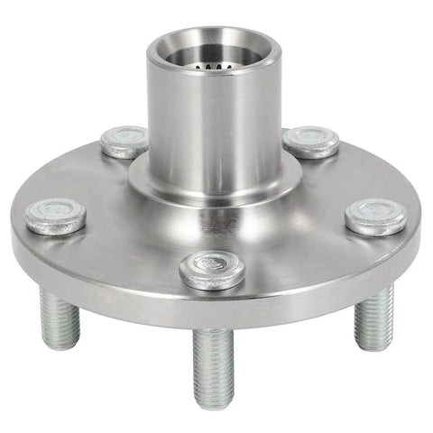 Front Wheel Bearing And Hub Assembly HA590498 Replacement For 2003 To 2017 Toyota Corolla Fwd 5 Lug close-up view of hub with five lugs.