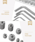 Stainless Steel Shower Panel Screw Kit 400 Piece Assortment with hex wrenches and screws