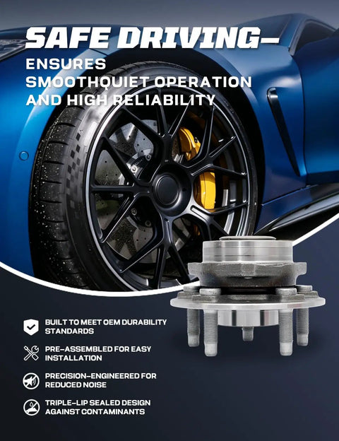 Front Or Rear Wheel Bearing And Hub Assembly Street Tested For Rolling Smooth And Heavy Duty Grip compatible with Buick LaCrosse.