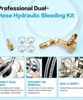 Leak-Proof Quick-Connect Hydraulic Steering Bleed Kit For Boats With Upgraded Detachable Cap And Anti-Slip Thread components and instructions