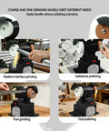 No Sweat Mini Bench Grinder Packing 250 Watts Of Raw Torque And Quick 18 Volt Battery Swap for polishing tools and materials.