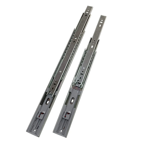 No Nonsense 16 Inch Heavy Duty Drawer Slides Soft Close Side Mount Full Extension Ball Bearing Zinc Plated Rust Proof Hardware Smooth Silent Glide Cabinet Hardware Black Pair