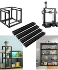 Top Shelf Heavy Duty 3060 T Slot Aluminum Extrusion Rail Profile Black Anodized Coating 1000mm in various assembly uses.
