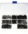 340 Piece Black Zinc Plated Self-Tapping Screw Set M3 To M4.8 For Metal Plastic And Wood With Durable Carry Case Eight Practical Length Options And Quick Install Design For DIYers And Pros