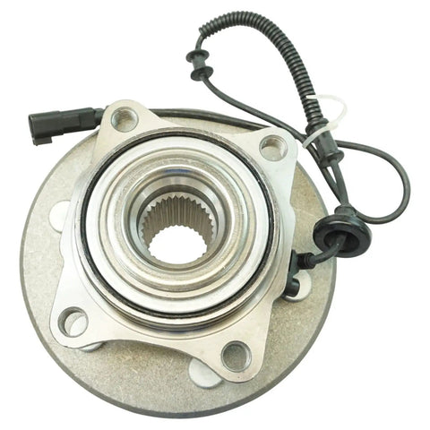 Premium Garage Grade Front And Rear Wheel Bearing Hub Assembly Complete Drop In Replacement Kit For Daily Drivers Road Ready Heavy Duty suspension part with wire connector.