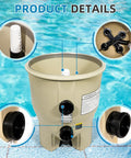 Replacement Filter Tank Bottom Assembly For Pentair Clean And Clear Plus And Quad DE CCP240 CCP320 CCP420 CCP520 Pool Filters OE 178578 Fits Top Cover 170024 Durable Rugged Construction shown with detailed connectors and labels.
