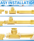 Brass Pipe Fitting Long Nipple One Eighth NPT Male to One Eighth NPT Female Four Inch Length Two Pack Installation