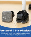 Five Pack Office Chair Caster Pads with Felt Backing, Secure Strap Lock, Anti Slip Design, Waterproof, Front View