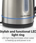 Fast Boil Electric Tea Kettle 1.7 Liter Cordless Water Boiler With 1500 Watts Auto Shutoff And Boil Dry Protection Stainless Steel