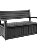 Built Tough Outdoor Storage Bench With 80 Gallon Lockable Waterproof Storage Chest For Patio Garden And Porch, Weatherproof Bench.