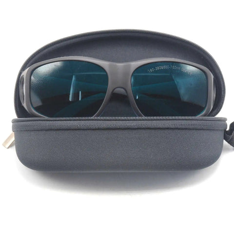 Rock Solid 2 Pair Laser Safety Glasses Block Nasty UV And Red Beam OD4 Filter in black carrying case.