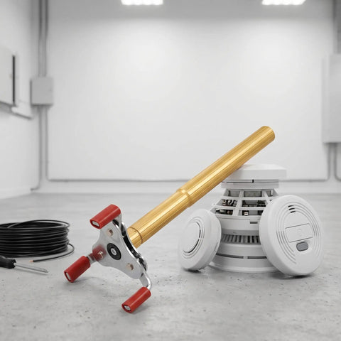 Kick The Ladder Aside With This No Sweat Smoke Detector Removal Tool Featuring A Smooth Aluminum Claw For Quick Ceiling Fire Alarm Takedown And Stress Free Diy Repairs At Home Or Work.