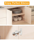 Open kitchen cabinet with 2 Pack Full Overlay Soft Close Cabinet Hinges For Frameless European Kitchens Clip On 35mm Cup 3D Adjustment Concealed Door Hinges Nickel Plated Finish Easy Tool Free Installation