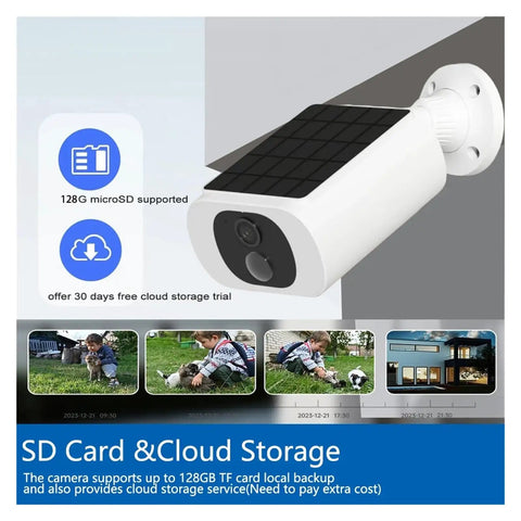 5MP 4G Solar Outdoor Security Camera Featuring Sharp Human Detection And Always On Deck Color Night Vision For Dependable All Day Remote Monitoring Plus Instant Alerts Straight To Your Phone with solar panel and cloud storage options