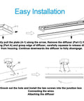 Installation steps for 2Ft LED Wraparound Flush Mount Ceiling Light 20W 2400 Lumens 4000K Neutral White Energy Saving Long Life Fixture