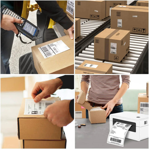 Heavy Duty 4X6 Thermal Shipping Labels 240 Count Boasting Bombproof Adhesive Sticking Like Glue Water Resistant Sheets used for packing and scanning parcels
