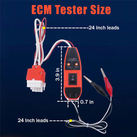 Nosweat Hvac Ecm Motor Tester Delivers Instant Gonogo Diagnostics With Fast Track Troubleshooting On Trane Carrier Lennox York Emerson And Regal Rexnord Motors Without Any Drama Or Complication, featuring 24-inch leads and compact design.
